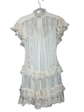 zimmermann tallow plunge mini dress Zimmermann TALLOW PLUNGE MINI DRESS - 0932DRS253PKMF